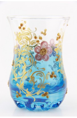 Tea glass pattern 1 pink