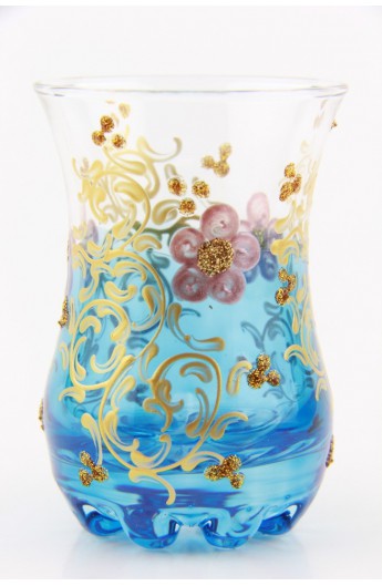 Tea glass pattern 1 pink