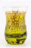 Verre à thé tunisien motif 2 rouge