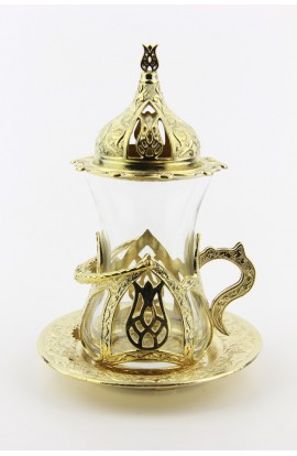 Silver Turkish tea glass