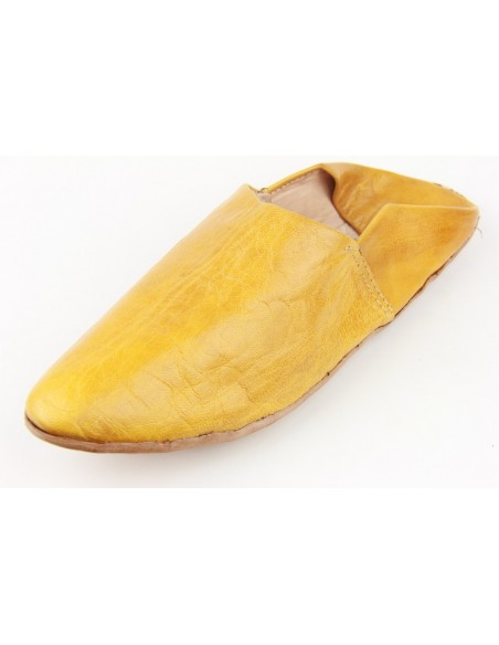 Babouche pointed plain brown