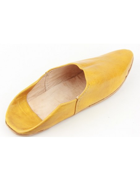 Babouche pointed plain brown