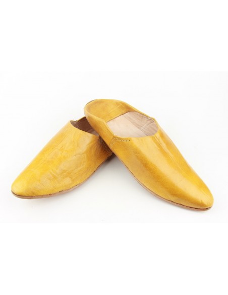 Babouche pointed plain brown