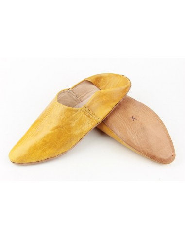 Babouche pointed plain brown