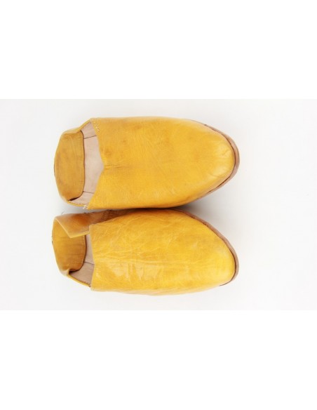 Babouche pointed plain brown