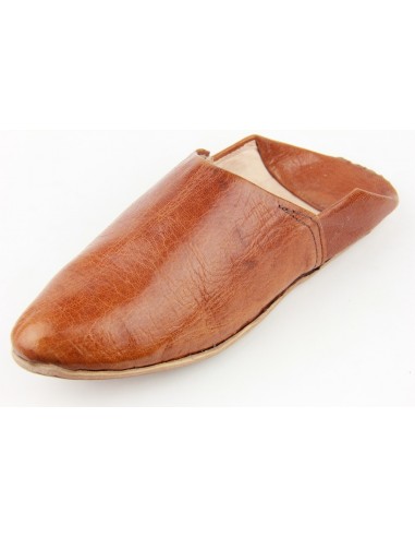 Babouche marocaine au bout pointu simple noir