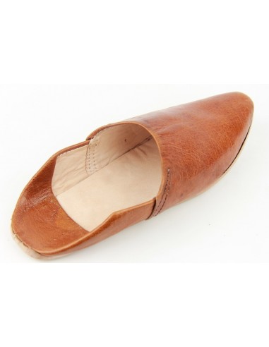 Babouche marocaine au bout pointu simple noir