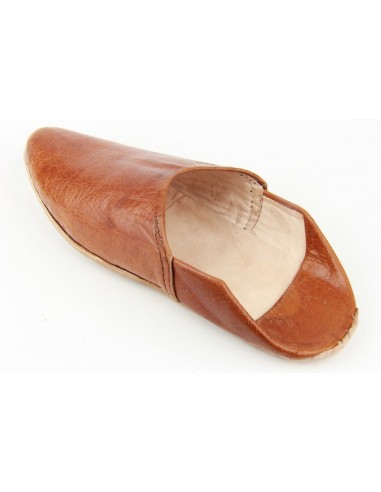 Babouche marocaine au bout pointu simple noir