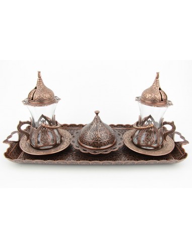 Gold Turkish tea red
