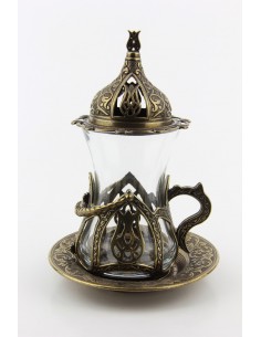 Turkish tea service double red 2
