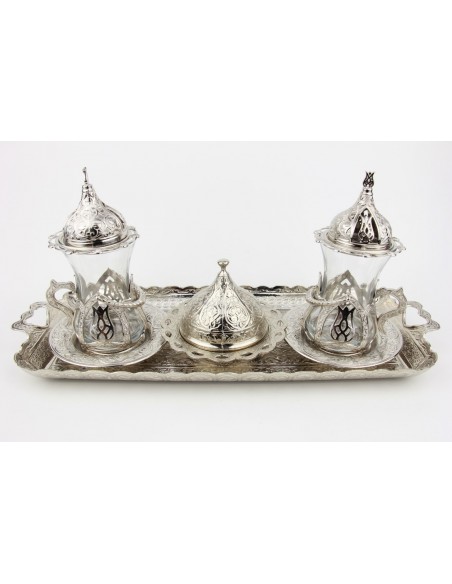 Turkish tea service double bronze
