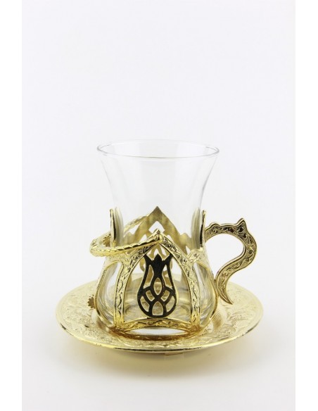 Turkish tea service double bronze
