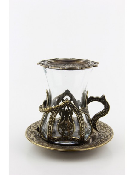 Family Turkish tea service silver