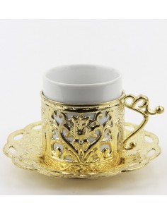 Bronze Turkish tea and coffee glass 2