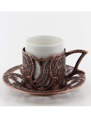 Bronze Turkish tea and coffee glass black
