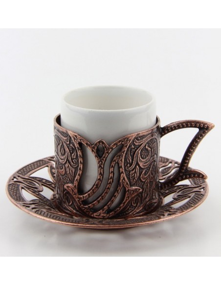 Bronze Turkish tea and coffee glass black