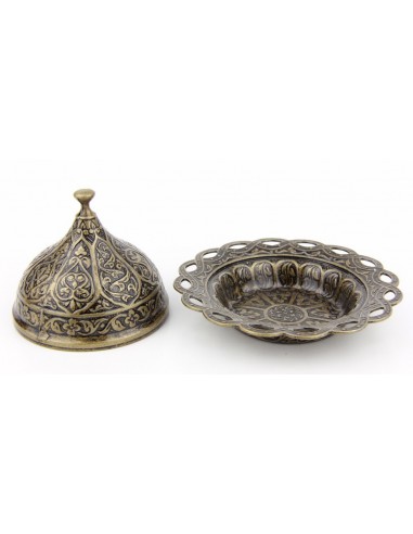 Bronze Turkish tea and coffee glass double red