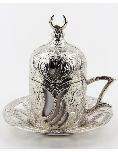 Bronze Turkish tea and coffee glass double