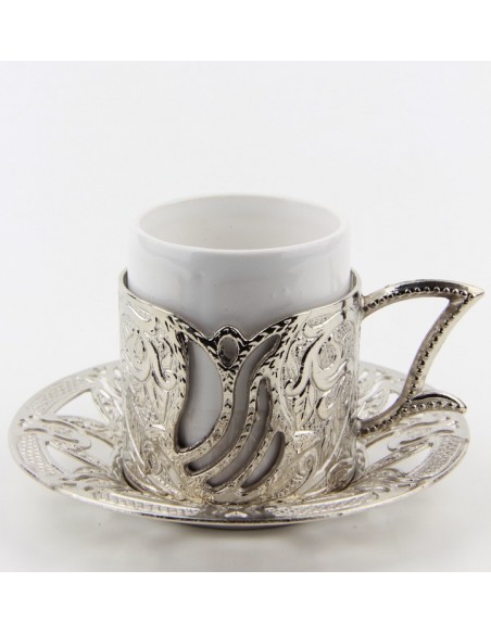 Bronze Turkish tea and coffee glass double