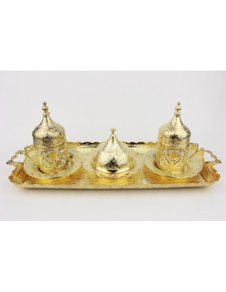 Black Turkish tea and coffee glass double
