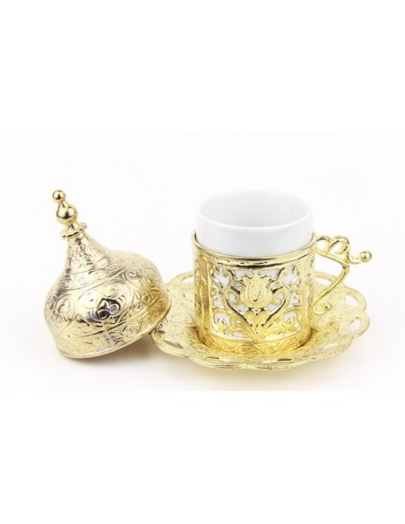 Black Turkish tea and coffee glass double