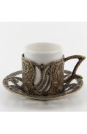 Family Turkish tea and coffee service red