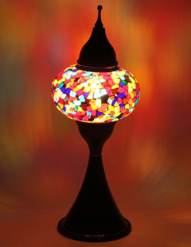 Lampe turque en mosaïque à losanges...