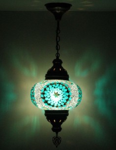 Hanging lamp turquoise B4 2