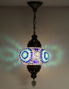 Hanging lamp blue B4