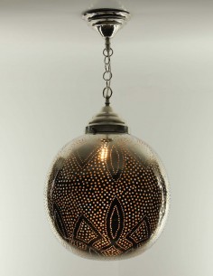 Silver openwork Moroccan chandelier Round MS 2