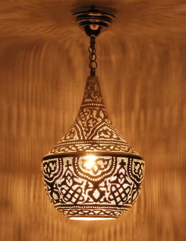 Silver openwork Moroccan chandelier Nahla MS