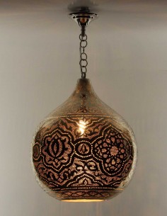 Silver openwork Moroccan chandelier Round-B MS 2