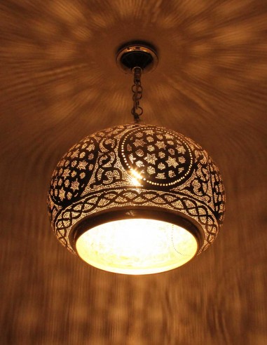 Moroccan Silver Copper Ottoman Chandelier GT,...