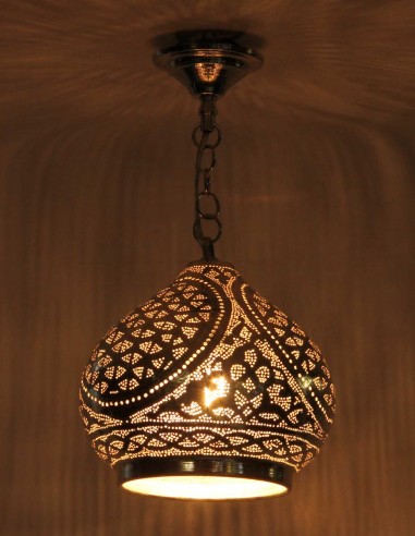 Silver openwork Moroccan chandelier Ottoman SSS