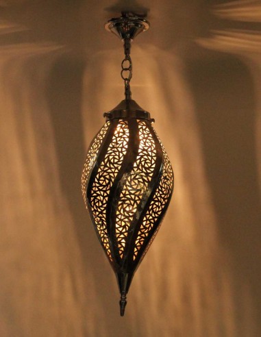 Silver openwork Moroccan chandelier Mabrouma GT