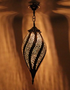Moroccan Silver Copper Chandelier Mabrouma GT, 24 in 2