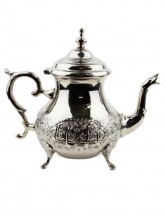 Family Moroccan Teapot 1.5 L – Nickel-Plated Copper