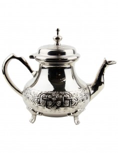 Royal Moroccan Teapot 1 L – Nickel-Plated Copper