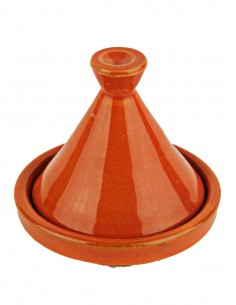 Moroccan mini tagine, orange, 3.25 in