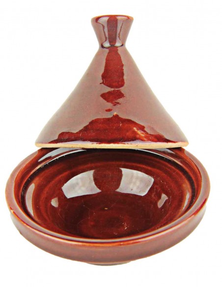 Moroccan mini tagine, burgundy, 3.25 in