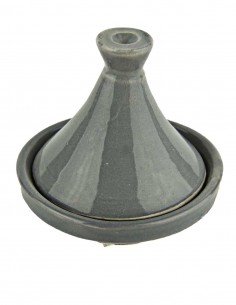 Moroccan mini tagine, grey, 3.25 in