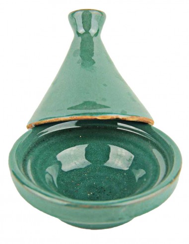 Moroccan mini tagine, green, 3.25 in
