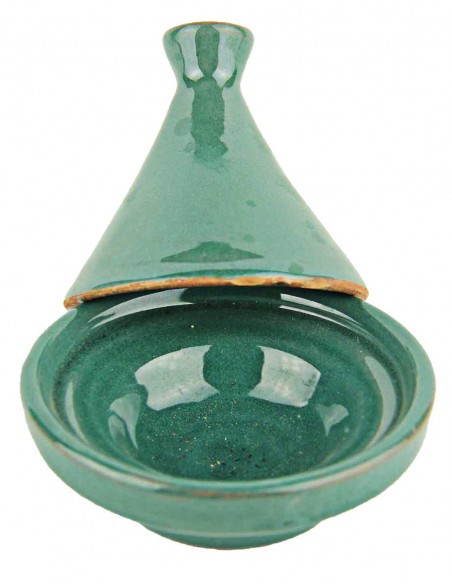 Mini tajine marocain vert, 3,25 po