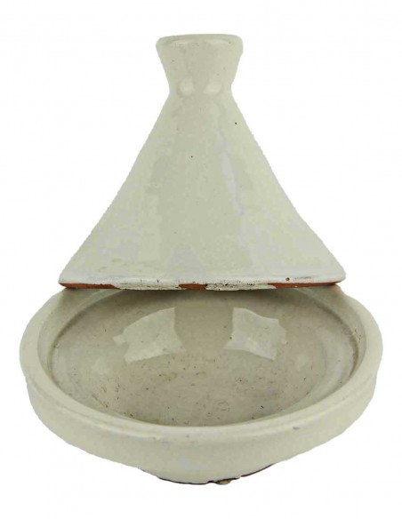 Moroccan mini tagine, white, 3.25 in