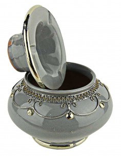Cendrier marocain T3 gris à filigrane argenté 2