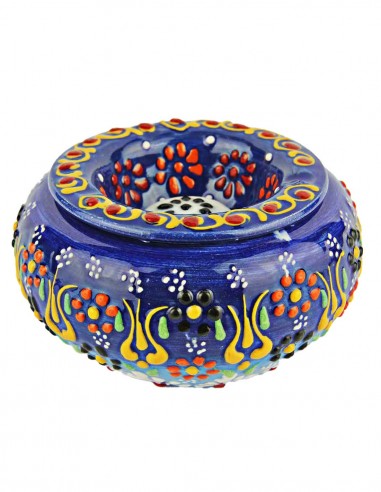 Colourful ashtray T3, royal blue with raised...