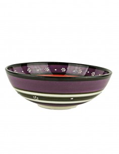 Turkish purple and red tulip bowl, 6.25 in 2
