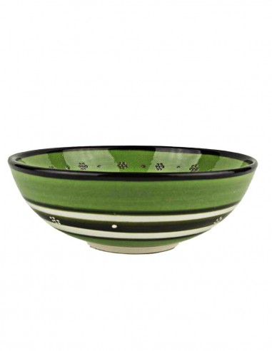 Turkish green bowl, tulips and blue flowers,...
