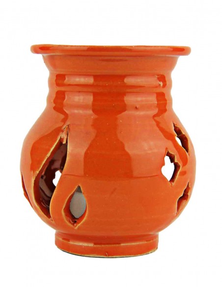 Diffuseur de parfum en céramique orange, forme arrondie