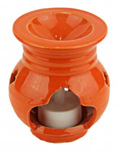 Orange ceramic fragrance diffuser, rounded shape 2